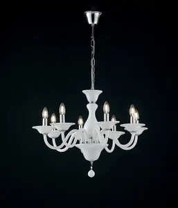 Luminosa SOFFIO 8 Light Chandeliers White 71x50cm