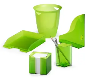 Durable Translucent Stackable Letter Tray Document Paper File - A4+ Clear Green