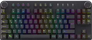 Mechanical Gaming Keyboard RGB Backlit 88 Keys Customizable USB Wired Keyboard Mini Volume Control With Scroll Wheel