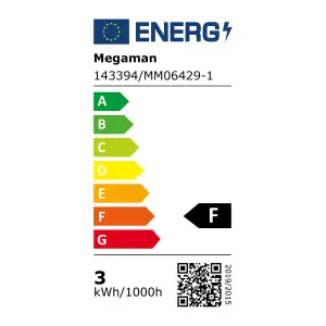 Megaman LED Golfball 2.9W B22 Warm White Opal (3 Pack)