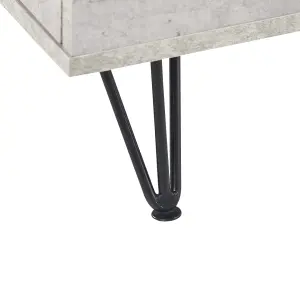 Beliani Industrial TV Stand Grey HALSTON