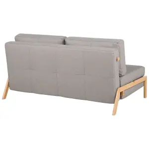 Beliani Retro Sofa Bed EDLAND Light Grey