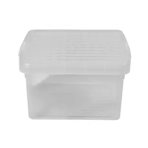 Wham Clip 3x 9L Square Plastic Storage Boxes with Secure Clip Lock Lids. L:29 x W:29 x H:15.5cm Clear/Clear/Clear