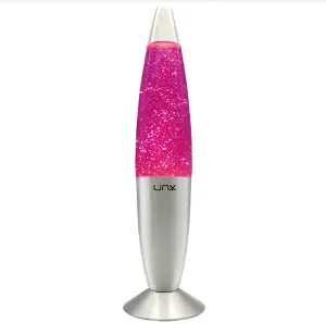 16inch Aluminium Wax Melting Mood Light Lava Lamp - Glitter Pink