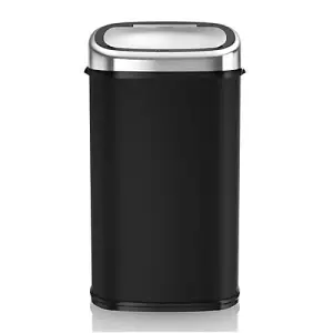 Tower 58L Sensor Bin - Black & Chrome