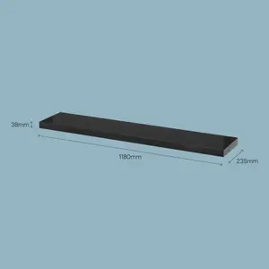 GoodHome Cusko Rectangular Floating shelf (L)118cm x (D)23.5cm