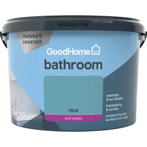 GoodHome Bathroom Nice Soft sheen Emulsion paint, 2.5L