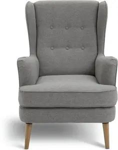 Habitat Callie Self Assembly Fabric Wingback Chair - Grey