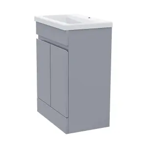 Nes Home Alaska Grey 600 mm Freestanding Basin Vanity Unit