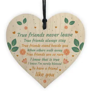 Handmade Friendship Gift Hanging Heart Best Friend Sign Motivational Sign Thank You Gift