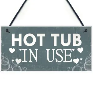 Red Ocean HOT TUB SIGN Hanging Plaque Garden Sign Summer House Plaque Shed Sign Friendship Gift