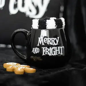 Festive Merry And Fright Mug And Socks Gift Set