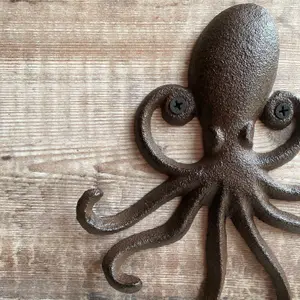 Octopus Wall Hook Rack in Cast Iron