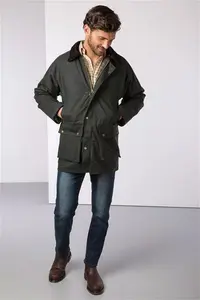 Rydale Men's Waxed Jacket - Thirsk - Olive S