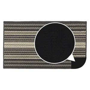 JVL Hubble Machine Washable Latex Backed Doormat, 40x70cm, Dusk