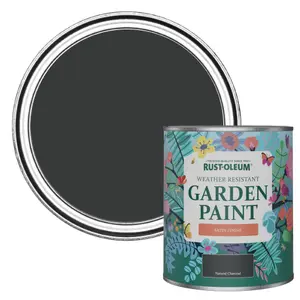 Rust-Oleum Natural Charcoal (Black) Satin Garden Paint 750ml