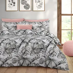 Rasheema Duvet Set Yellow / Urban Tropical Leaf / Double - 2 Standard Pillowcases