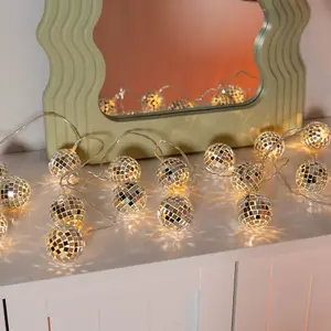 ValueLights Disco Ball 20 Mini LED Fun Disco String Lights