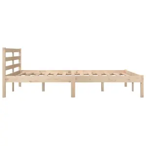 Berkfield Bed Frame Solid Wood Pine 135x190 cm Double