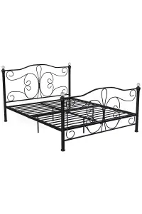 Vida Designs Chicago Black 5ft King Size Metal Bed Frame