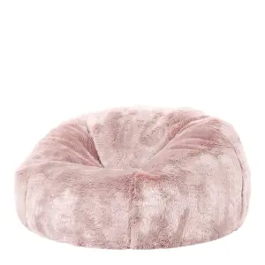 icon Hacienda Classic Faux Fur Bean Bag Chair Light Pink