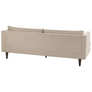 3 Seater Fabric Sofa Light Brown JARPEN