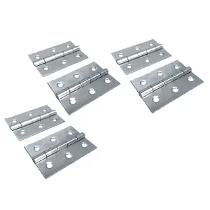 3" (75mm) BUTT HINGES - Nickel Plate Door Hinges - multi pack