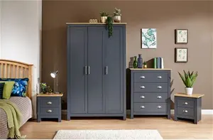 Kenneth 4 Piece Bedroom Set Three Posts Colour: Blue