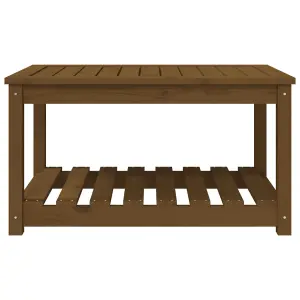 Berkfield Garden Table Honey Brown 82.5x50.5x45 cm Solid Wood Pine