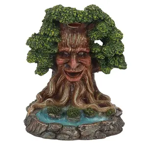 Something Different Tree Man Pond Backflow Incense Burner Green/Brown (One Size)