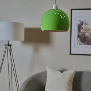 ValueLights Retro Green Arco Style Dome Ceiling Pendant Light Shade