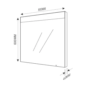 Madison LED Illuminated Bathroom Mirror (H)600mm (W)600mm