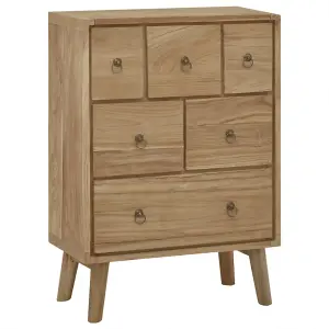 vidaXL Chest of Drawers 56x30x80 cm Solid Wood Teak