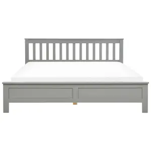 Wooden EU Super King Size Bed Grey MAYENNE