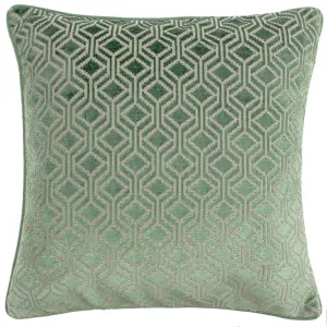 Paoletti Avenue Velvet Jacquard Feather Filled Cushion