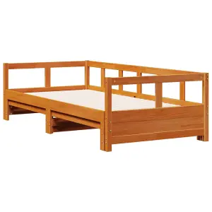 Berkfield Daybed without Mattress Wax Brown 80x200 cm Solid Wood Pine