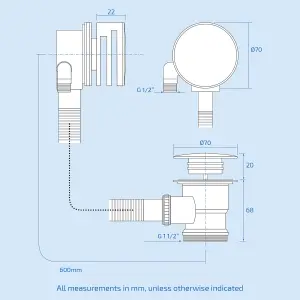 Nes Home Bath Filler & Sprung Waste & Overflow