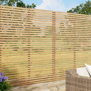 7FT Lap Wooden Fence panel Decorative fence panel Perfect 1.8m W x 2.1m H