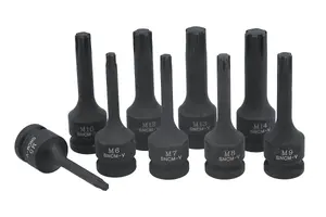 Laser Tools 7806 9pc Ribe Impact Bit Set 1/2" Drive