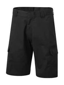 Uneek - Unisex Cargo Shorts   - 65% Polyester 35% Cotton - Black - Size 44