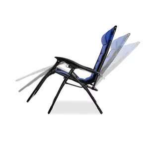 Extra Wide Luxury Gravity Garden Sun Lounger / Relaxer Chair