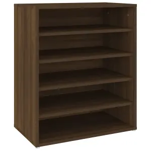 Berkfield Shoe Cabinet Brown Oak 60x35x70 cm Engineered Wood