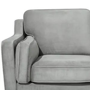 3 Seater Velvet Sofa Light Grey LOKKA