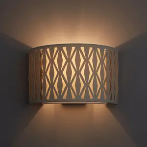 Toni Fabric Grey LED Wall light