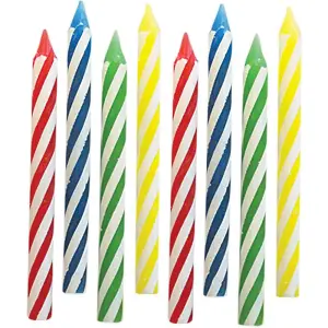 Amscan Spiral Candles (Pack of 24) Yellow/Blue/Green/Red (One Size)