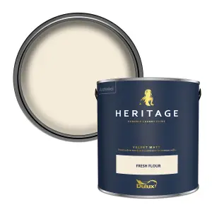 Dulux Trade Heritage Fresh Flour Velvet matt Wall paint, 2.5L