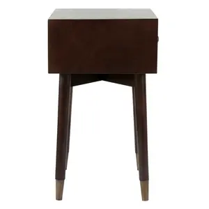 1 Drawer Bedside Table Brown