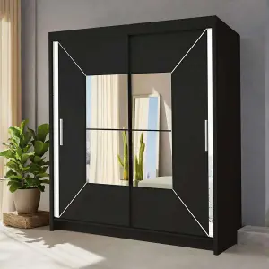 Sliding Wardrobes 4U Buckingham Mirror Sliding Door Wardrobe W1200mm x H2170mm