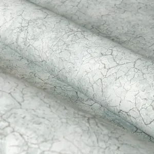 Galerie Azulejo Light Blue Bento Distressed Marble Crackle Wallpaper Roll