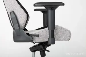 Duelhawk Storm Grey Fabric Gaming Chair